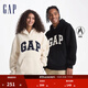 GAP男女裝刺繡字母logo仿羊羔絨連帽衛(wèi)衣套頭衫609050 米色 L (175/96A) 亞洲尺碼