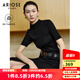 艾諾絲雅詩(shī)【商場(chǎng)同款】2025秋季新品通勤百搭100%綿羊毛針織衫女30818025 黑色 S