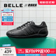 百麗（Belle）跑道賽車(chē)鞋純色阿甘鞋女25秋新商場(chǎng)款牛皮運動(dòng)休閑鞋E2L2DCM5 黑色 37 (235mm)