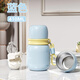 壹滴滴簡(jiǎn)約保溫杯帶蓋可喝水杯女高顏值茶水分離泡茶杯學(xué)生便攜雙飲杯子 藍色-410ml【一杯多飲+316內膽】