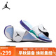 Jordan男子運動(dòng)拖鞋一字拖 魔術(shù)貼 顆粒按摩 運動(dòng)鞋555501-103白/藍41