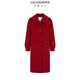 LULUALWAYS【商場(chǎng)同款】25冬季新款簡(jiǎn)約時(shí)尚紅色綿羊毛呢子大衣 紅色 XL