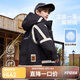 ASK JUNIOR防水兒童羽絨服男童秋冬保暖派克服女童中長(cháng)款工裝羽絨服黑色170