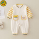G.duck小黃鴨童裝嬰兒衣服春秋季新生兒連體衣秋冬裝男女寶寶滿(mǎn)月外出服 猴子款黃色 90碼建議80-90cm1歲半-2歲