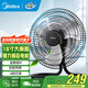 美的（Midea） 趴地扇 大功率工業(yè)風(fēng)扇 家用臺式電風(fēng)扇 坐地爬地扇 工廠(chǎng)商用金屬扇大風(fēng)力 FS45-23B【18吋金屬扇葉 四檔可調】 工業(yè)商用風(fēng)扇