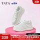 他她（TATA）孫樂(lè )言同款女鞋小白鯨鞋子秋冬新款厚底加絨板鞋小白鞋增高休閑鞋 白色 36