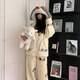 亦纖甜美卡通臘腸狗珊瑚絨睡衣女冬天加絨加厚保暖學(xué)生家居服套裝外穿 臘腸狗套裝【拉鏈款】 M 【建議95-110斤】