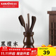 金灶（KAMJOVE） 黑檀木茶道六君子套裝 茶夾杯夾茶則 功夫茶具配件套裝KP-6