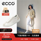 愛(ài)步（ECCO）牛皮簡(jiǎn)約系帶舒適休閑板鞋 柔酷零點(diǎn)女鞋220253 白色/灰白色38 HL