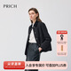 PRICH【三防+中空保暖】時(shí)尚燈芯絨拼接領(lǐng)菱格棉服女2025冬季新款 19黑色 S 160