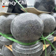 FANCYCHIC大理石圓球大門(mén)柱子石球擺件實(shí)心拋光球花崗巖路障擋車(chē)石墩子 20公分直徑一個(gè)【拋光芝麻黑】 精美拋光打磨芝麻黑石球