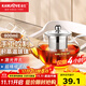 金灶（KAMJOVE） 玻璃泡茶壺耐高溫304不銹鋼過(guò)濾花茶壺飄逸杯煮茶壺簡(jiǎn)約式茶藝壺 A-08【800ml】