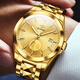 勞力士王子瑞士手表男士機械表一航風(fēng)順真鉆夜光防水鎢鋼商務(wù)男金表品牌十大 金殼金面【進(jìn)口機芯】 帶真鉆真金鑒定卡 41mm 厚度12mm