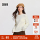 森馬（Semir）森柔毛衫|毛衣女圓領(lǐng)純色打底衫簡(jiǎn)約休閑冬季溫柔系絞花百搭 奶白10501 L