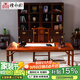 檀永林 紅木家具非洲花梨（學(xué)名：刺猬紫檀）畫(huà)案 書(shū)桌 書(shū)法桌電腦桌 辦公桌椅組合 178*80*80書(shū)桌椅組合