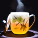 千紅窯醴陵手繪辦公室茶杯帶蓋茶杯會(huì)議瓷杯子陶瓷禮品印字企業(yè)定制logo 綠百合
