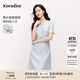 珂萊蒂爾【喬欣明星同款 玫瑰裙】2025新款簡(jiǎn)約連衣裙女優(yōu)雅氣質(zhì)收腰A字裙 淡群青 L
