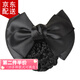 傾欣女士職業(yè)頭花盤(pán)發(fā)網(wǎng)兜護士空姐銀行物業(yè)酒店前臺發(fā)夾蝴蝶結發(fā)套 純黑款1個(gè)裝