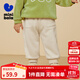 迷你巴拉【保暖抑菌】男女童長(cháng)褲加絨褲子冬新款 淺卡其50311 【蓄熱一體絨】 90