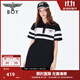 BOY LONDON春夏女士連衣裙字母條紋時(shí)尚休閑polo裙W17800 黑色 S