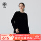 TCH2025新款滿(mǎn)鉆黑色圓領(lǐng)絲絨長(zhǎng)袖T恤百搭顯瘦打底衫T72C116081 黑色 XL