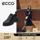 愛(ài)步（ECCO）休閑鞋女 厚底增高牛皮休閑運動(dòng)鞋女 蹤跡220713 HL 黑色22071351052 37
