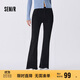 森馬（Semir）森柔牛仔|牛仔褲女做舊長(cháng)褲秋ins顯腿長(cháng)喇叭褲港風(fēng)103524124005A