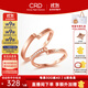 CRD克徠帝【現貨閃發(fā)】永恒之戀18k玫瑰金鉆石對戒情侶婚戒訂婚 女戒 共約5分