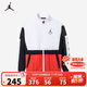 Jordan耐克AJ童裝男童春秋撞色 Nike兒童夾克外套防風(fēng)上衣 辣椒紅