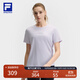 FILA 斐樂(lè )官方女裝針織短袖衫2025夏新款健身運動(dòng)簡(jiǎn)約寬松圓領(lǐng)T恤 仙霞紫-VT L 170/88A/L