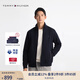 TOMMY HILFIGER25秋冬男裝雙面布休閑運動(dòng)立領(lǐng)寬松亞洲版開(kāi)衫衛衣外套 藏青色DW5 XL