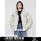 初語兩面穿燈芯絨立領(lǐng)棉服女2024年新款冬季小個子寬松棉衣外套 杏色 S