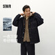 森馬（Semir）棉服男冬防潑水薄款一衣三穿兩件套oversize牛仔外套103724112102