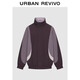 UR2025冬季新款女裝休閑撞色拼接立領(lǐng)棉服外套UYL150054