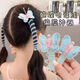 兒童扎馬尾辮子蝴蝶線(xiàn)發(fā)圈女童不傷發(fā)皮筋編發(fā)神器發(fā)飾頭飾 2藍色2粉色【電話(huà)線(xiàn)發(fā)圈】時(shí)尚百搭