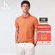 哈吉斯（HAZZYS）男裝 夏款基礎百搭上衣多色日常休閑短袖polo衫男ASTZE0BBE10 淺桔黃色LO L （175/96A 48）