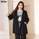 MsShe【100%綿羊毛】大碼女裝2025冬裝胖mm寬松連帽雙面毛呢外套 【中長(cháng)款】黑色現貨 偏小半個(gè)碼 5XL