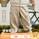 拉比保暖兒童褲子不倒絨寶寶長(cháng)褲25秋冬新款嬰兒休閑褲1-6歲 卡其色 100 cm