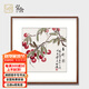 弘舍名師手繪新中式餐廳裝飾玄關(guān)走廊掛畫(huà)水果花鳥(niǎo)畫(huà)電表箱遮擋壁畫(huà) 田園柚木  吉利圖 成品尺寸 寬60*高60cm