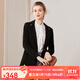 經(jīng)典故事（JANE STORY）正裝黑色小西裝外套女春秋2025新款設計感一?？酆?jiǎn)約氣質(zhì)通勤西服 黑色 M