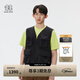 KOLON SPORT/可隆多口袋馬夾 男子戶(hù)外運動(dòng)網(wǎng)眼拼接外套無(wú)袖上衣 LHVT5MTK25-BK 黑色 XL 180/100A