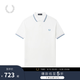Fred Perry男士POLO衫2025夏季商務(wù)短袖重磅麥穗多彩T恤M3600 W67/白色 M