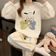 睡衣女秋冬季法蘭絨加厚加絨卡通學(xué)生帕恰狗韓版新款家居服套裝 YA-E317 M 建議(80斤-100斤)