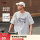 李寧短袖T恤文化衫男子LOGO字母印花圓領(lǐng)運(yùn)動服AHSU745