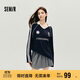 森馬（Semir）長(cháng)袖T恤男秋撞色印花25復古運動(dòng)球衣風(fēng)上衣插肩袖潮10A525101102