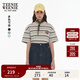 Teenie Weenie小熊女裝T恤2025春夏新款簡(jiǎn)約休閑青春活力短款彩色條紋圓領(lǐng)短袖 灰色 L