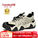 楓葉（leaveland）男鞋冬季戶(hù)外徒步登山鞋男透氣防滑免系一腳蹬男女同款運動(dòng)休閑鞋 情侶款-米白（皮鞋碼） 41 （男碼）