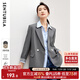 尚都比拉氣質(zhì)通勤職業(yè)小西裝女秋季百搭高級感西服休閑外套 灰色 S 