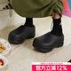 阿迪達斯 （adidas）三葉草拖鞋男鞋女鞋 25秋季新款運動(dòng)鞋涼鞋穆勒鞋休閑鞋廚師鞋 IE4626/黑色 37