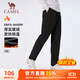 駱駝（CAMEL）加絨直筒男褲防潑水防靜電梭織長(cháng)褲 J14CAYL6677 幻影黑 XXL